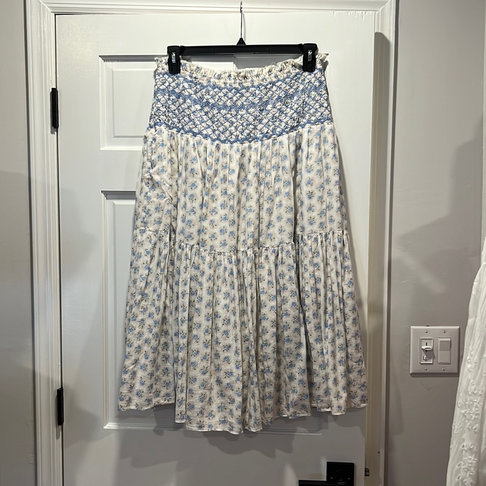 Love shack fancy midi skirt